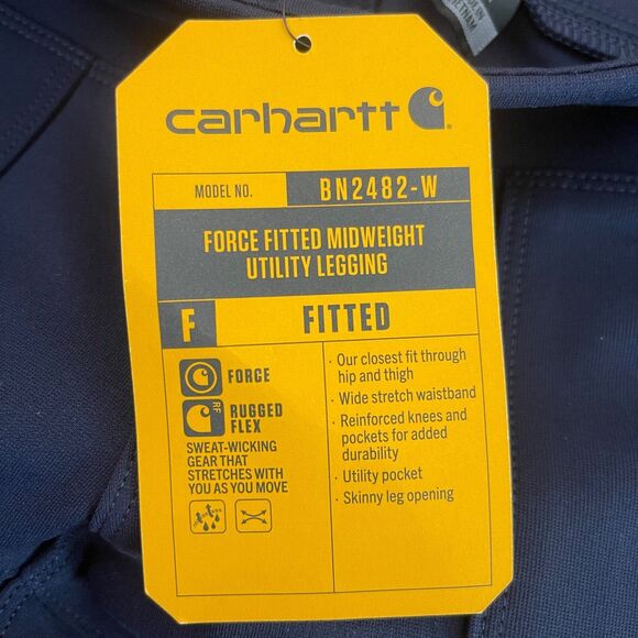 NEW Carhartt Force Fitted Midweight Utility Legging Blue BN2482-W Womens Small - Picture 4 of 5